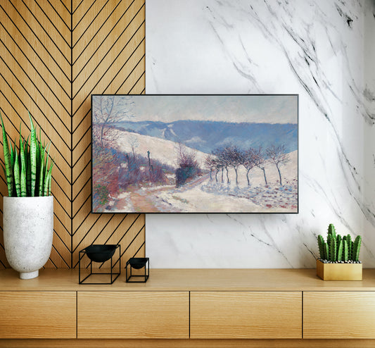 Landscape, Snow Effect; le Val near Giverny