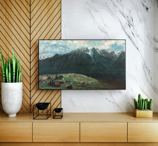 Panoramic View of the Alps, Les Dents du Midi, 1877