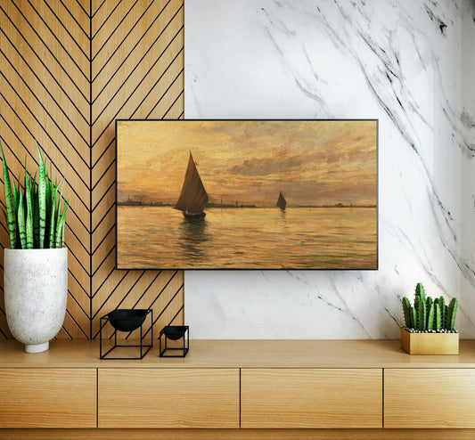 Sails on the sea