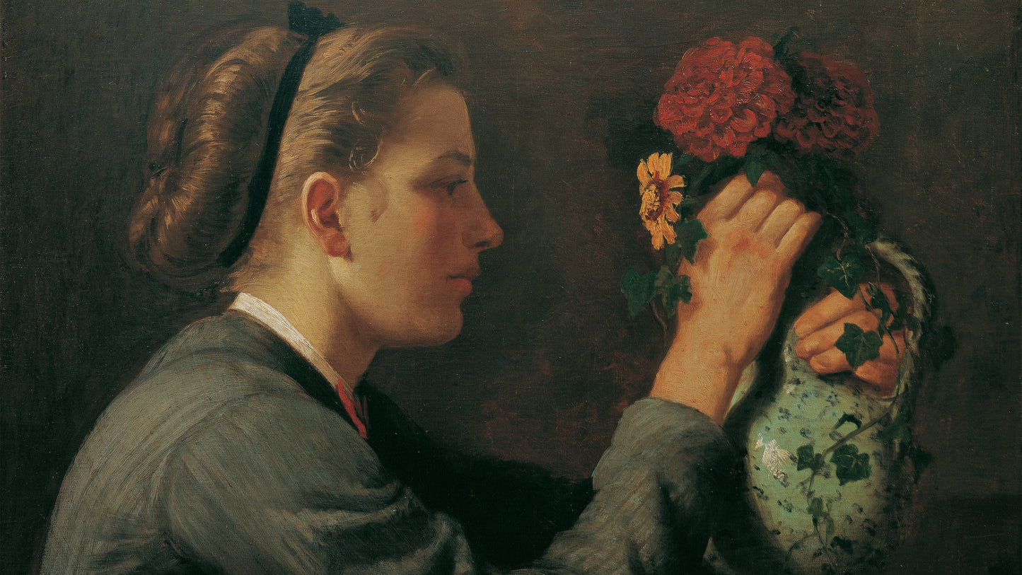Agathe Thoma, die Schwester des Künstlers, c. 1868