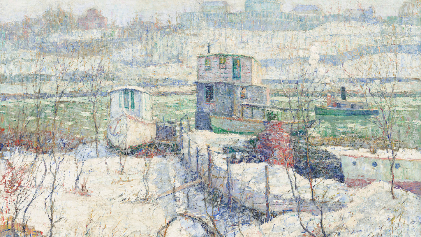 Boathouse, Winter, Harlem River, c. 1916