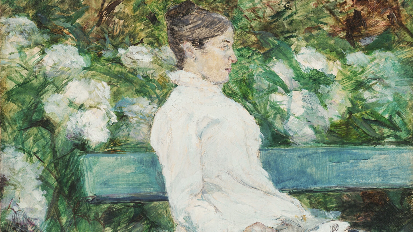 Countess Adele de Toulouse Lautrec in the Garden of Malrome, 1880-82