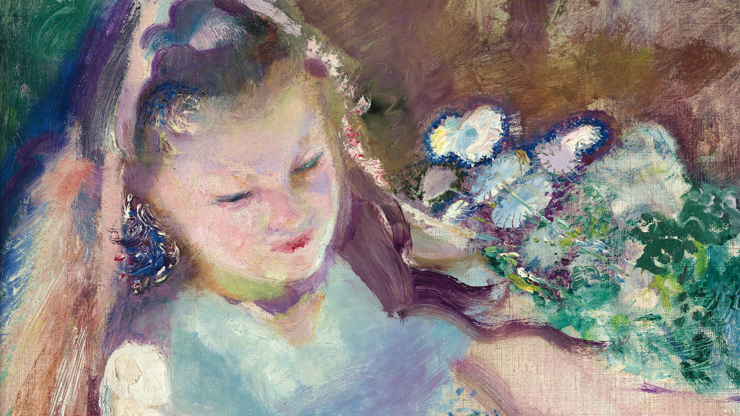 Girl amongst flowers