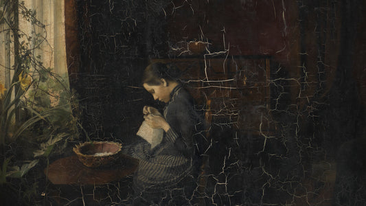 Interior with a Girl Sewing, c. 1889