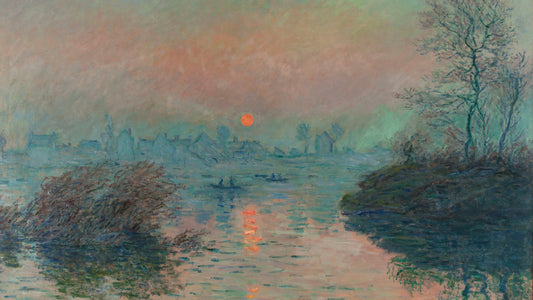Soleil couchant sur la Seine à Lavacourt, effet d'hiver, 1880