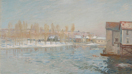 The Loing and the Mills of Moret, Snow Effect, 1891