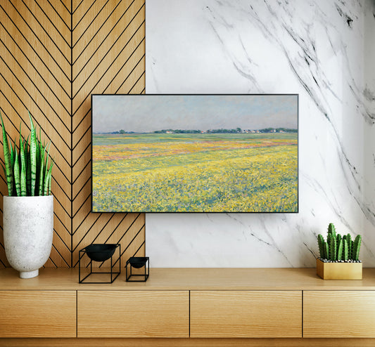 The plain of Gennevilliers, yellow fields, 1884