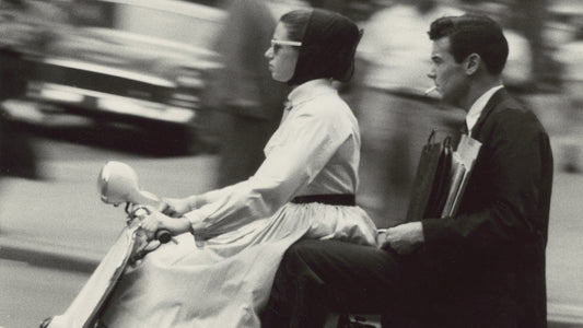 Couple on scooter