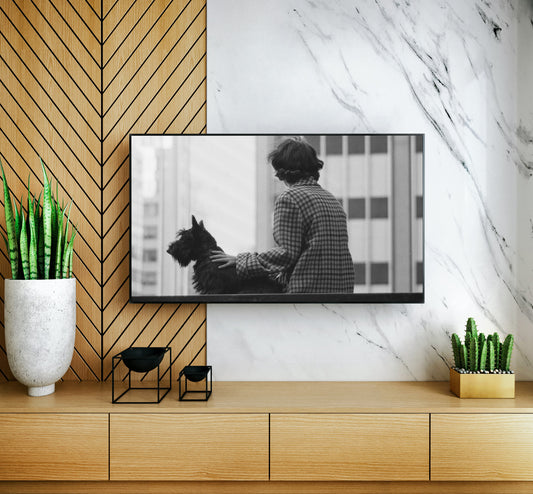 Woman with her dog, NY