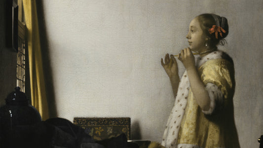(8K) Young Woman with a Pearl Necklace, 1663-65